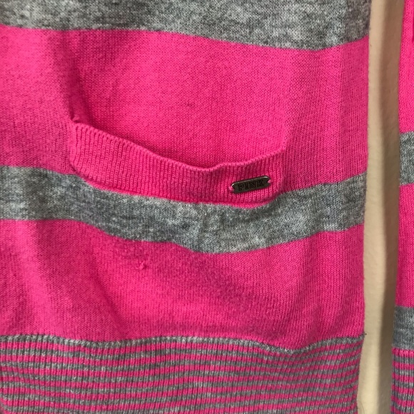 ⚡️3/$15⚡️ Victoria Secret Pink and Grey Cardigan - Picture 3 of 8